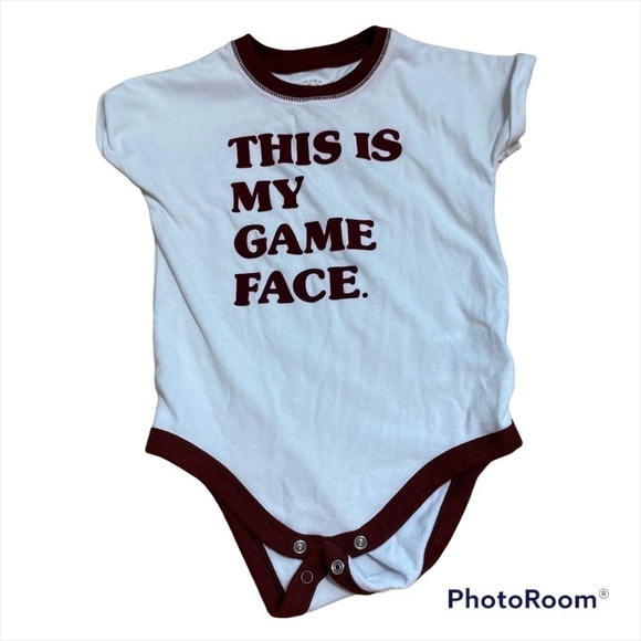 Cat & Jack This is My Game Face Onesie 6-9 mos Baby Kids - Picture 1 of 4